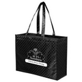 Metallic Gloss Designer Tote Bag w/Patterned Finish (16"x6"x13") - Screen Print